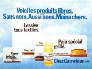 Carrefour produits sans marque années 70